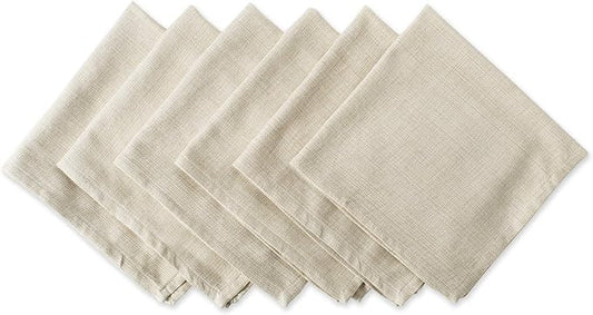 DII Variegated Tabletop Collection, Napkin Set, 20x20, Taupe, 6 Piece