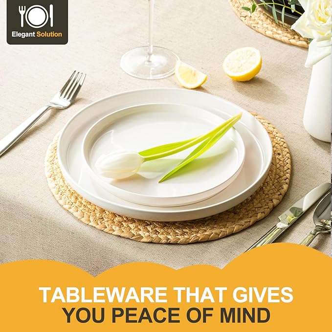 EWFEN Plates and Bowls Sets, 24 Pieces Stoneware Dinnerware Set for 8, Ceramic Dishware Dishes Set, Scratch Resistant Dishes Set, Dishwasher & Microwave Safe