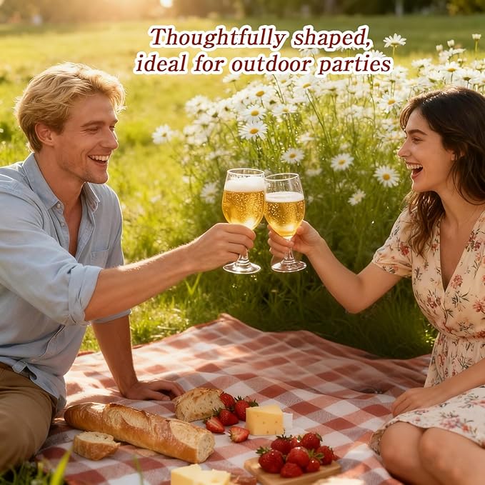 36 Pcs Clear Glasses 13.5 Oz Glass Stemmed Drinks Cup for Dishwasher Wine Juice Milk Beer Cold Beverages