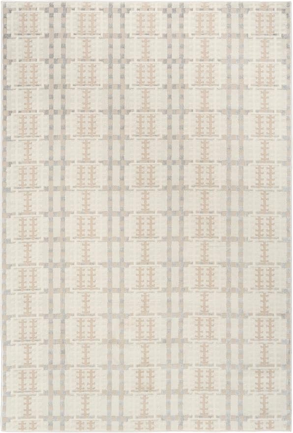 Nourison Home Nordic Ivory Multicolor 5' x 7' Area Rug - Easy Clean, Non Shedding, Bed Room, Living Room, Dining Room, Kitchen (5' x 7')
