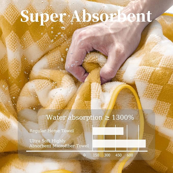 4 Piece Bath Towel Set Oversized Bath Sheet 35"x70" Bathroom Towel Extra Large Bath Towel Set Soft Highly Absorbent Quick Dry Premium Bath Towel for Bathroom Shower Spa Gym Hotel,Golden Brown