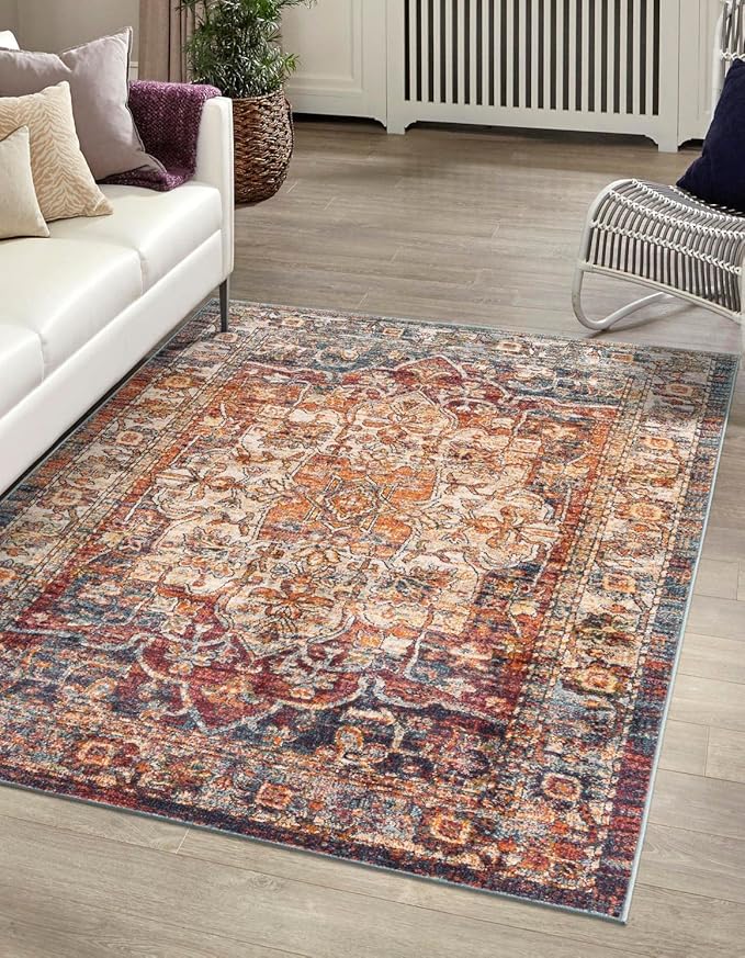 Unique Loom Isabella Collection Area Rug - Adjani (10'x 14' 1" Rectangle, Multi/ Beige)