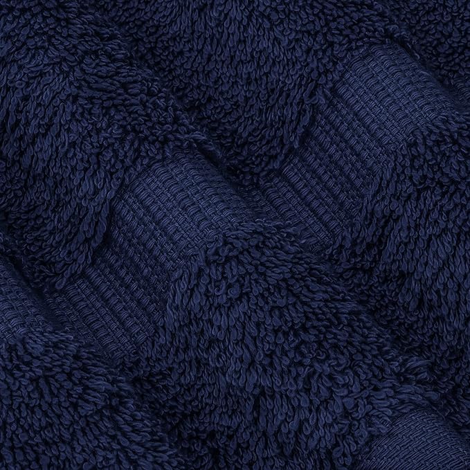 Chakir Turkish Linens 100% Cotton Premium Turkish Towels for Bathroom | 27'' x 54'' (4-Piece Bath Towels - Navy Blue)