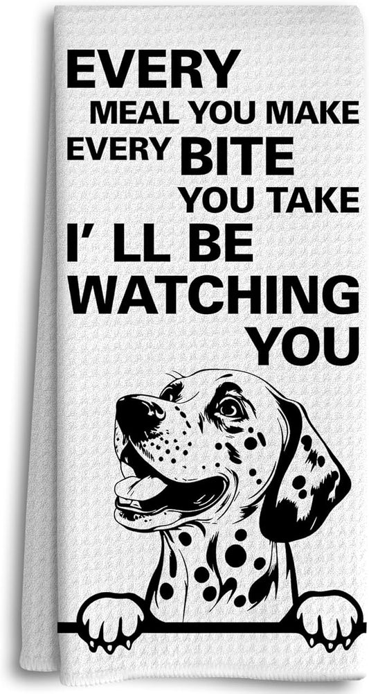 Dalmatian Dog Dish Towels, Kitchen & Bath Hand Towels, Absorbent & Soft for Special Occasions