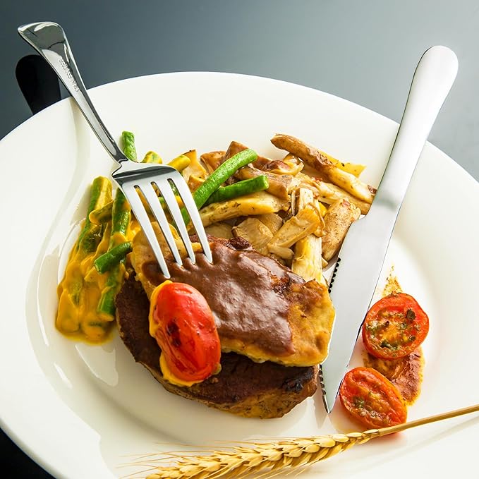 Dinner Forks Set, Food-Grade Stainless Steel Forks Silverware, 6Piece 8.1Inche Dinner forks For Home,Kitchen or Restaurant,Mirror Finish & Dishwasher Safe