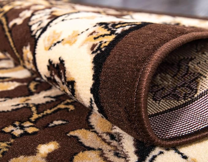 Unique Loom Espahan Collection Area Rug - Cape Cod (7' 1" x 10' Rectangle, Brown/ Beige)