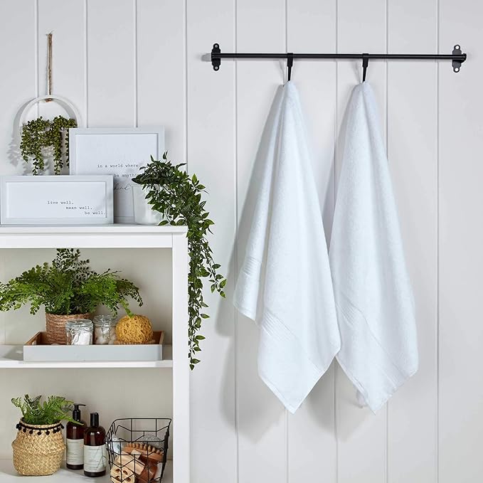 Christy Supreme Hygro 4 Piece Towel Set | White | 100% Luxury Supima Cotton | Ultra Soft | Super Absorbent | 650GSM | 2 Bath Sheets 2 Hand Towels