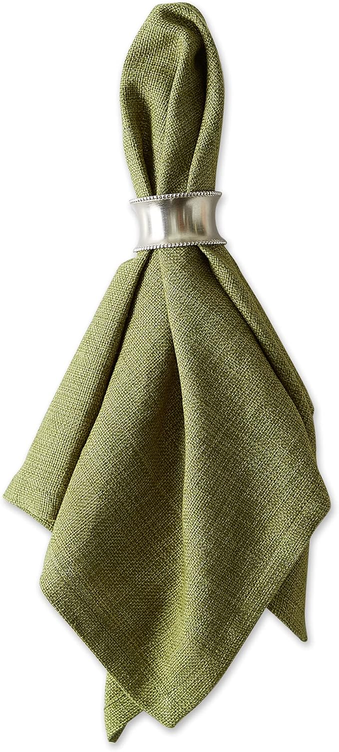 DII Variegated Tabletop Collection, Napkin Set, 20x20, Olive Green, 6 Piece