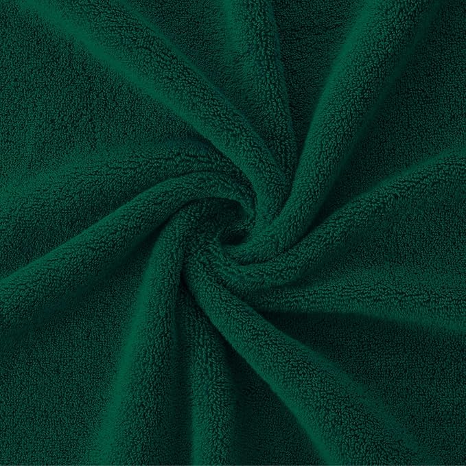 COZYART Dark Green Hand Towels for Bathroom 4 Pcs, 13x30 100% Cotton Guest Hands Towel Set Super Soft Absorbent Durable 650 GSM for Daily Use