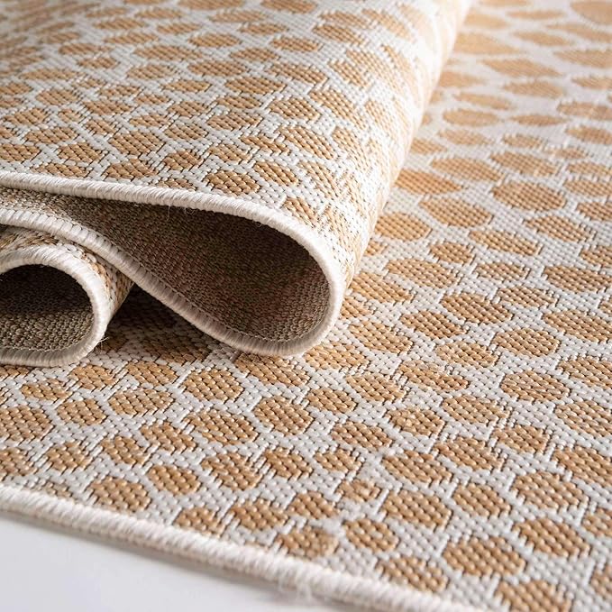 Unique Loom Jill Zarin Outdoor Collection Area Rug - Cape Town (7' 10'' Square, Dark Beige/ Ivory)