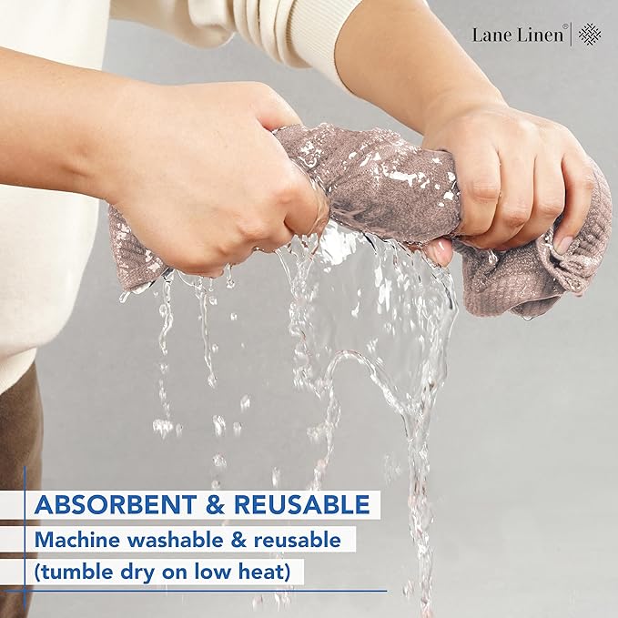 LANE LINEN 100% Cotton Wash Cloths - 24 Pcs - Spa & Salon Quality - Ring Spun Cotton Face Cloths - Soft & Absorbent Washcloths for Body, Beauty, Home, Gym - Fingertip Towels Set - 13"x13", Platinum