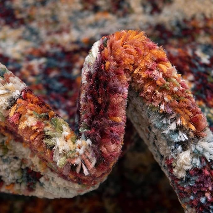 Unique Loom Isabella Collection Area Rug - Adjani (5' 1" Square, Multi/ Beige)