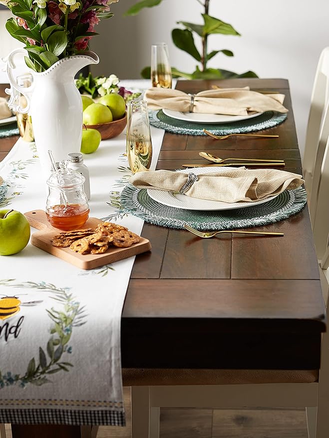 DII Variegated Tabletop Collection, Napkin Set, 20x20, Taupe, 6 Piece