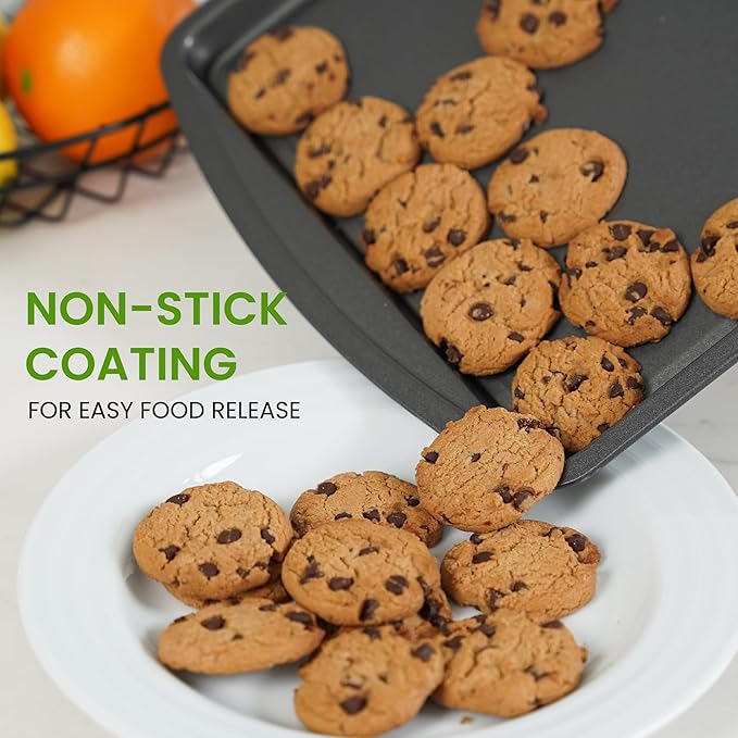 LISI 7 Piece Baking Pans Set Non Stick, Heavy-Duty Carbon Steel Oven Pan Set Include Muffin Pan, Loaf Pan, Cake Pan & Roasting Pan, PFA Free Non Toxic Make a Great Gift for Family