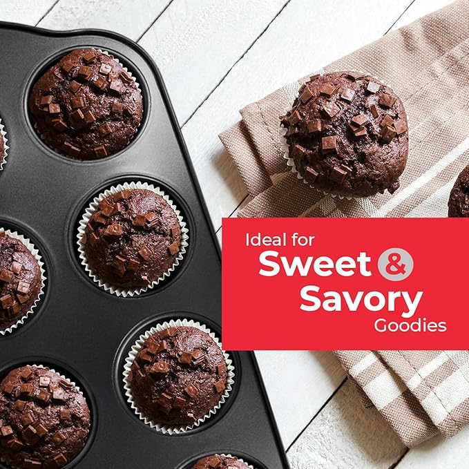 PERLLI Non-Stick 10-Piece Baking Pan Set, BPA-Free Carbon Steel Bakeware Set with Silicone Handles, Stackable Kitchen Oven Set, Cookie Sheet, Baking Tray, Baking Sheet Set, Oven Safe (446°F)