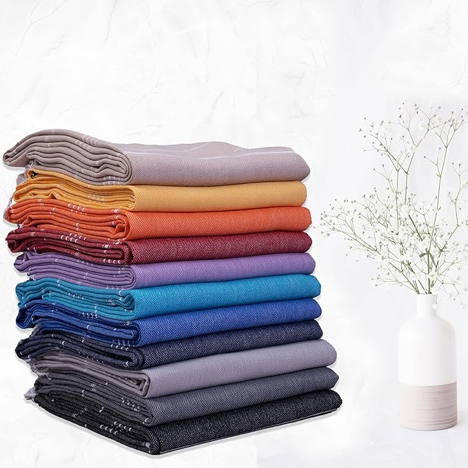 Turkish Beach Towel, Prewashed, 100% Cotton, Soft, Absorbent, Quick Dry, Sand Free Large Oversize Beach Towels for Bathroom Camping Yoga Gym Pool Travel Size 39x71 Inches (Light Gray)