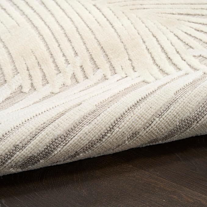 Nourison Home Suncoast Beige 2' x 6' Area Rug - Easy Clean, Non Shedding, Bed Room, Living Room, Dining Room, Kitchen (6' Runner)