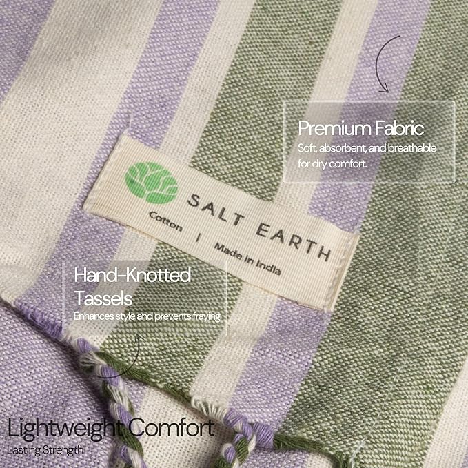 Salt Earth Towel (Tomato Red, Sky Blue,(Lavender, Mint Green),(Lemon Green, F.Orange)