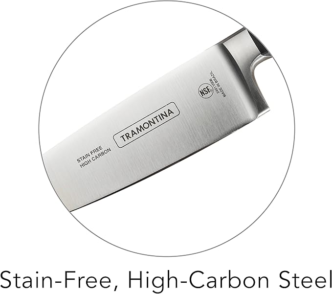 Tramontina Pro Series Forged 6-Inch Chef Knife, Stain-free High-Carbon Steel Kitchen Knives for Cooking