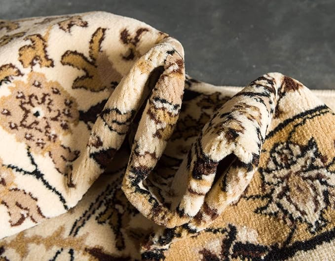 Unique Loom Espahan Collection Area Rug - Cape Cod (5' 3" x 8' Rectangle, Ivory/ Beige)