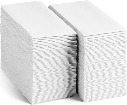 400-Pack Servietto Disposable Linen-Feel Guest Towels - Disposable Cloth-Like Hand Towels - Soft and Absorbent Paper Napkin for Kitchen, Bathroom, Party, Wedding, Or Event