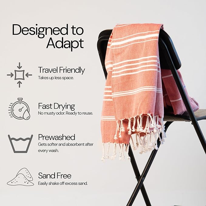 Salt Earth 100% Cotton Sateen Weave Beach Towel, Set of 4-36" X72" Large Bath Towels, Quick Dry Towel, Bathroom, Beach Essentials, Gym, Quick Dry for Shower, Lightweight Large Towels (Lavender Red)