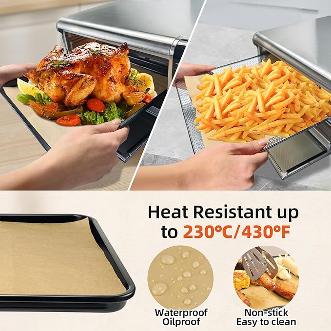 Air Fryer Accessories for Ninja Foodi SP101 Air Fryer Oven, Air Fryer Liners Replacement Baking Pan Air Fryer Basket Non-stick Baking Tray for Ninja Digital Air Fry Countertop Oven