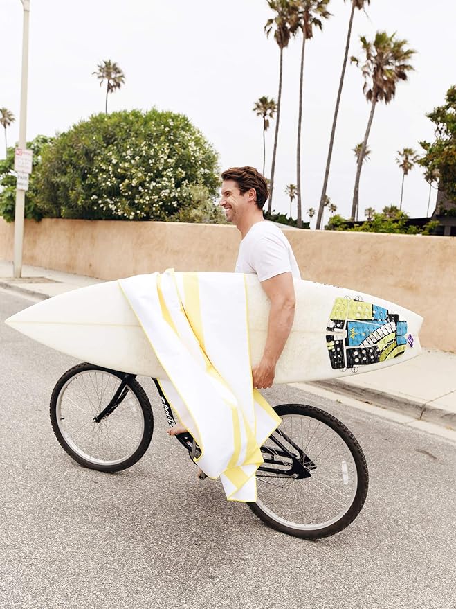 Laguna Beach Textile Co. Recycled Microfiber Quick Dry Beach Towel - Mojave Yellow