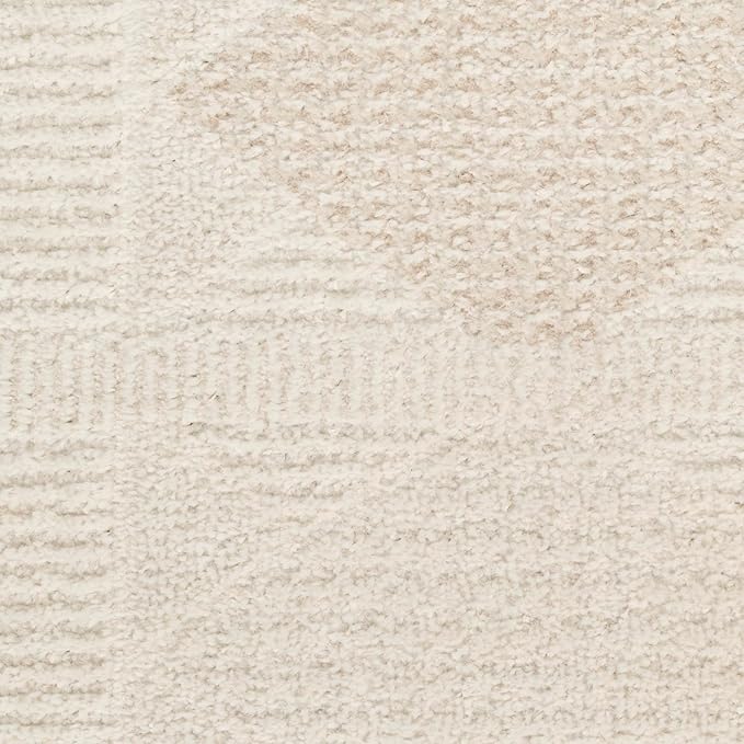 Nourison Home Nordic Ivory Beige 4' x 6' Area Rug - Easy Clean, Non Shedding, Bed Room, Living Room, Dining Room, Kitchen (4' x 6')