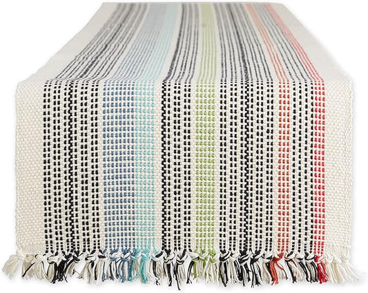 DII Variegated Tabletop Collection, Table Runner, 13x108, Mediterranean