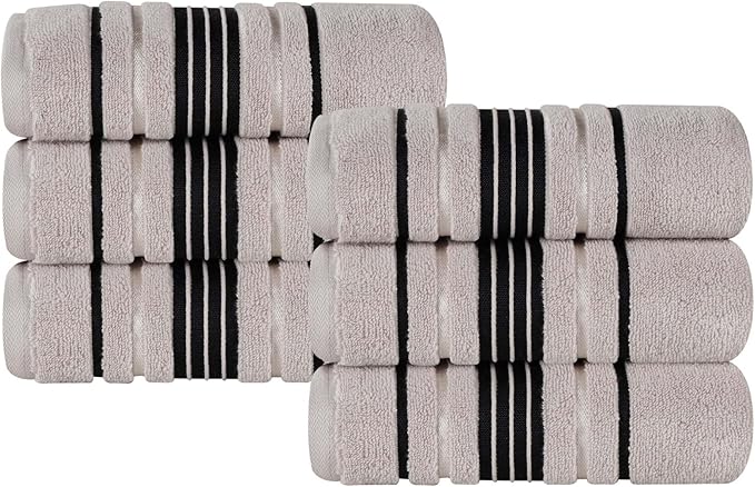 Superior Cotton Hand Towel Set, Small Towels, Plush Soft Absorbent Bathroom Basics, Home Essentials, Spa, Salon, Hotel, Kitchen, Luxury Quick Drying, Zero-Twist, Solid, Sadie Collection, Platinum