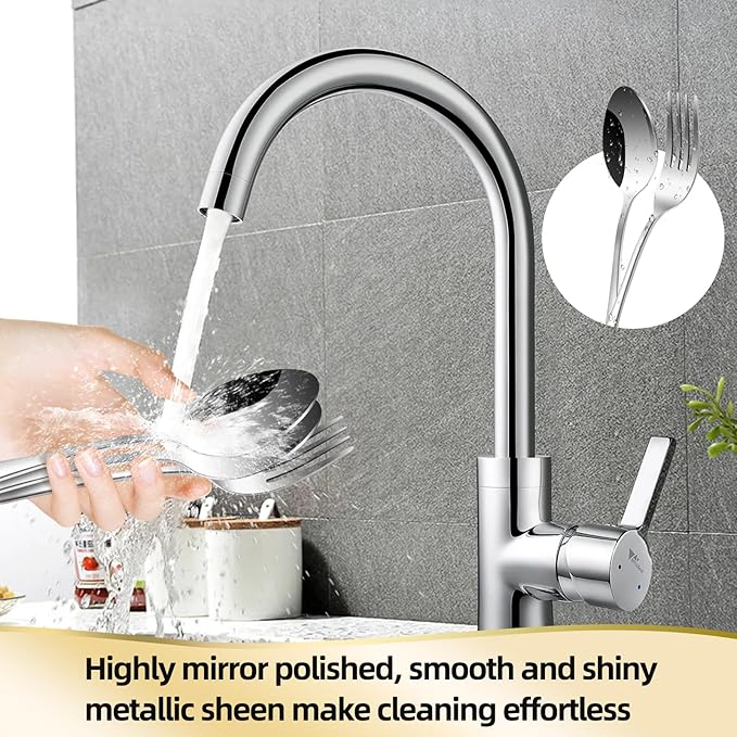 12 Pieces Spoons and Forks Set,Food Grade Stainless Steel Flatware Cutlery Set,6 Forks(6.8 inch) and 6 Spoons(6.6inch) Silverware Set for Home,Kitchen,Restaurant-Mirror Polished & Dishwasher Safe