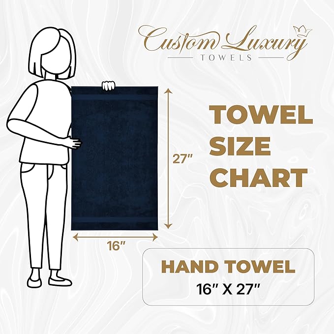 Monogrammed Hand Towels for Bathroom | Luxury Turkish Cotton | Embroidered in USA | Set of 2 | Choose Set Color and Monogram Color | A - Z | Modern Font