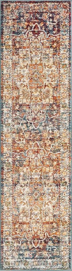 Unique Loom Isabella Collection Area Rug - Adjani (2' 7" x 10' Runner, Multi/ Beige)