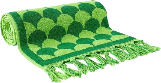 sea me at home 100% Turkish Cotton Bath, Beach, and Pool Towel with Unique Design - 31x62 Inches (Ocean Moss)