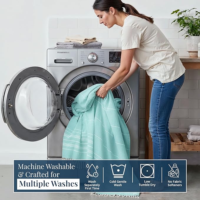 LANE LINEN Beach Towels Oversized - Beach Supplies, Turkish Beach Blanket with Lightweight Sand-Free Feel – 82"x82", Perfect for Poolside Lounging & Park Picnics – Hunter Green