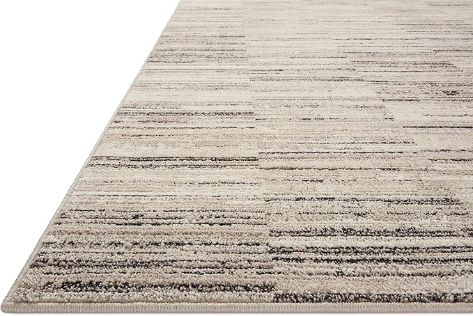 Loloi Darby Collection DAR-01 Charcoal/Sand 6'-7" x 9'-3" Area Rug