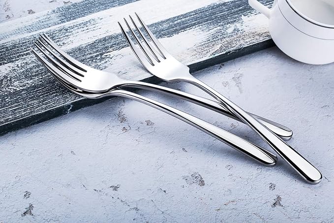 Dinner Forks Set,304 Stainless Steel Forks for Steak, Salad, Pasta, Set of 6