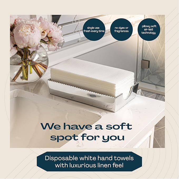 2000-Pack Disposable Guest Towel Paper Napkin - Disposable Cloth-Like Guest Towels - Soft And Absorbent Tissue Paper For Kitchen, Bathroom, Party, Wedding, Or Event