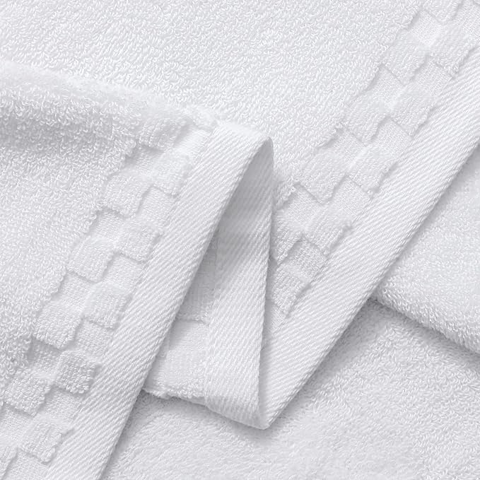 XIQ Bath Sheets 600GSM Combed Cotton Super Soft Luxury Bath Towels Extra Large Shower Towels for Bathroom (White,2PCS)