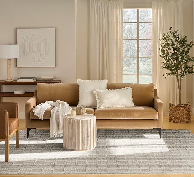 Nourison Home Nordic Ivory Multicolor 8' x 10' Scandinavian Area Rug - Easy Cleaning, Non Shedding, Bed Room, Living Room, Dining Room, Kitchen (8' x 10')