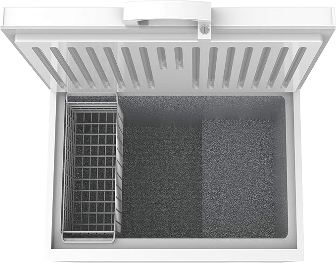 KoolMore - SCF-9C Deep Chest Freezer with Wire Basket, 10 cu. ft. Compact Food and Meat Storage, for Commercial and Home Use with ETL Certification,White