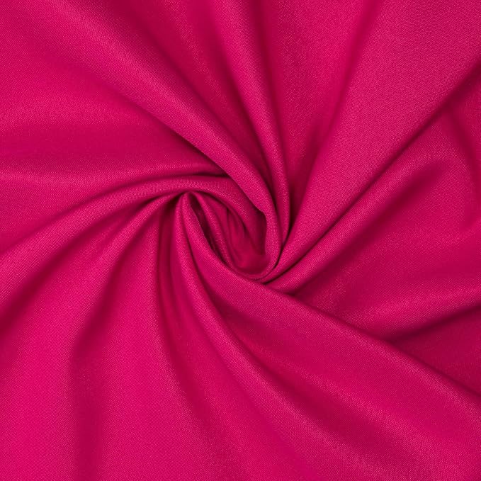 Gee Di Moda Rectangle Tablecloth - 90 x 132 Inch Fuchsia Table Cloth for 6 Foot Tables with Floor-Length Drop - Heavy Duty Washable Fabric for Holiday Party, Dinner, Weddings & Baby Shower
