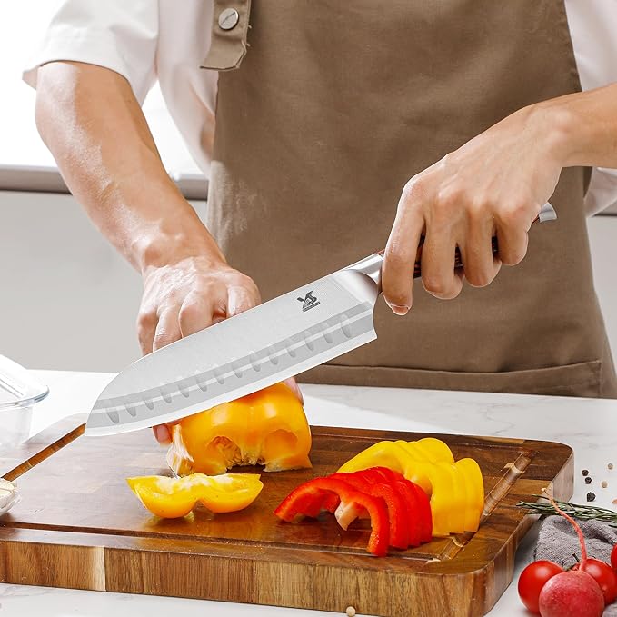 MSY BIGSUNNY 5pcs Knife Set Kitchen Utensils Knife, German Stainless Steel Professional Chef Kitchen Knife Set, Tang Series