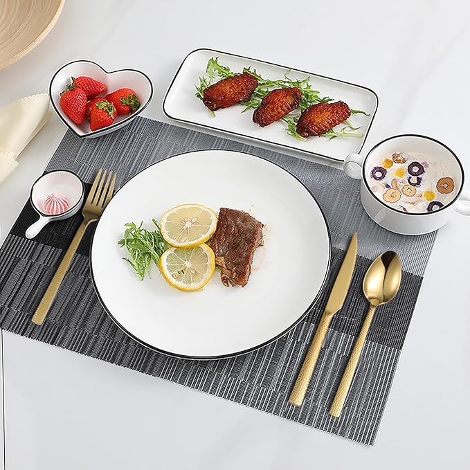 Silverware Set of 40 Stainless Steel Flatware Set for 8 Includes Forks Spoons Knives Kitchen Cutlery Sets for Home Restaurant Hotel