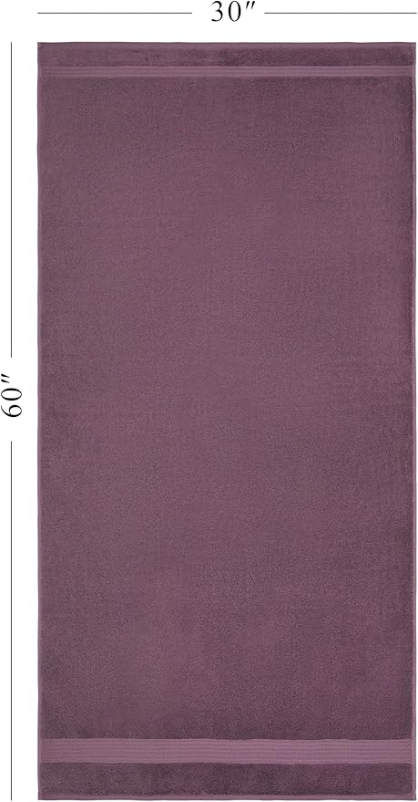 Ozdilek 6-Piece Bath Towel Set, 2 Bath, 2 Hand, 100% Cotton Turkish Towels, 2 Bath Towels (30x60/550 GSM), 2 Hand Towels (16x30/575 GSM), 2 Washcloths (13x13/600 GSM) (Orchid Purple)