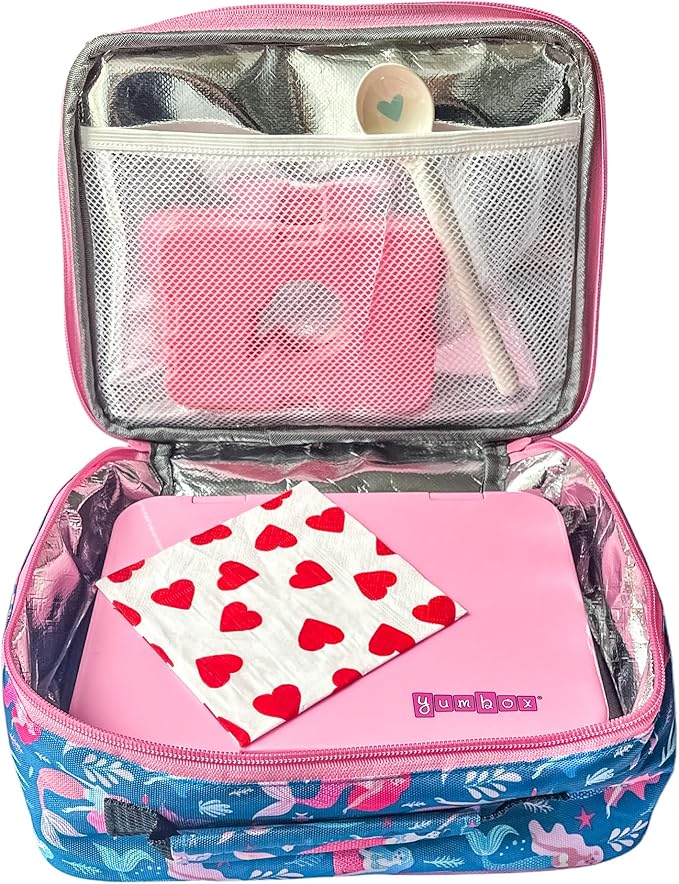 Yumbox Prêt Stainless Steel Bento Lunch Box, 3 Compartment, Secure Seal, BPA-Free, Dishwasher Safe, Compact & Lightweight for Kids & Adults, School & Office Lunch, Portion Control (Versailles Pink)