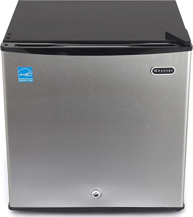 Whynter CUF-112SS Mini, Energy Star Rated Small Upright Freezer with Lock, Stainless Steel -1.1 Cubic Feet