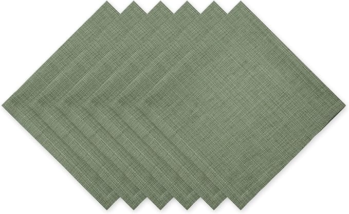 DII Variegated Tabletop Collection, Napkin Set, 20x20, Artichoke Green, 6 Piece