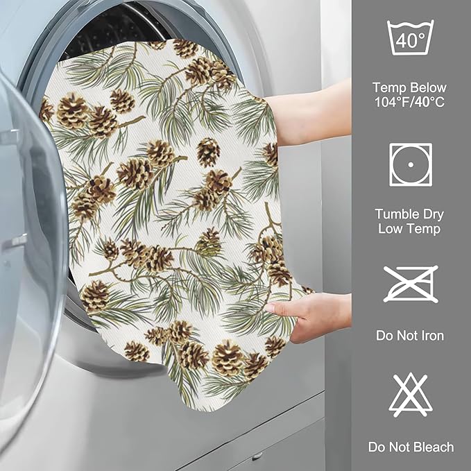 Pine Cones Hand Towel for Bathroom Set of 2 Hand Bath Towels Soft Absorbent Decorative Towels for Bathroom Kitchen Yoga Home Decor 14 x 28 in